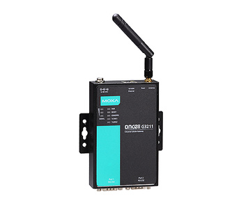 OnCell G3211 - 2-port Quad-band industrial GSM/GPRS IP-Gateway, RS-232, DB9 male, 12-48 VDC by MOXA