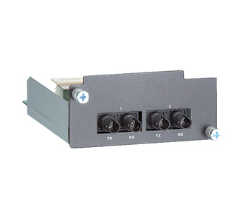 Moxa PM-7200-2MST - Fast Ethernet Module with 2 multi-mode 100BaseFX ports with ST connectors by MOXA