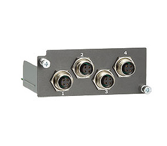 Moxa PM-7200-4M12 - Fast Ethernet module with 4 10/100BaseT(X) ports with M12 connectors by MOXA