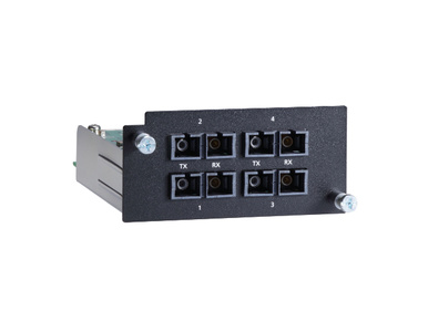 Moxa PM-7500-4SSC - Fast Ethernet module with 4 100BaseFX single-mode ports with SC connectors by MOXA