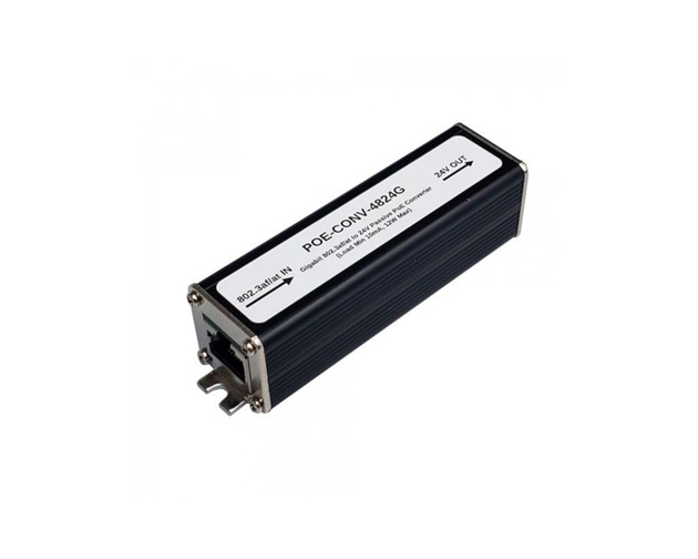 POE-CONV-4824G - Gigabit PoE Converter. 802.3af PoE or 802.3at PoE+ input, 24V 12W Passive PoE Mode B Output by Tycon Systems