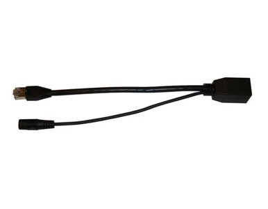 Tycon Systems POE-INJ-S - Passive POE Injector. Injects DC Power to RJ45 Socket pins 4,5 (+) and 7,8(-). Shielded. Black. by TYCON SYSTEMS