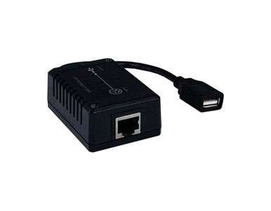 POE-MSPLT-USB - 802.3af/at to USB Converter. 48VDC 802.3af/at POE input, 5VDC @ 3A USB output, 12W, 5.5x2.1 connector by Tycon Systems