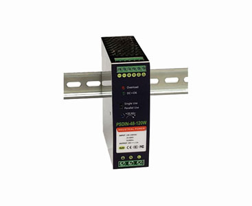 PSDIN-48-120W - 48VDC 120W adjustable, DIN Rail Mounted Industrial 120/240VAC Power Supply. -40 to +70C by Tycon Systems