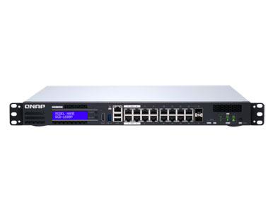 QGD-1600P-4G-US - 16-port 1GbE switch with 2 RJ45 and SFP+ combo port with Intel Celeron processor and 4GB RAM by QNAP