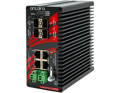 Antaira QMP-0804G-2Q2S-bt-T - 8-Port Industrial PoE++ Managed Ethernet Switch, w/4*10/100/1000Tx (90W/port) + 2*100M/1G/2.5Gbps by ANTAIRA