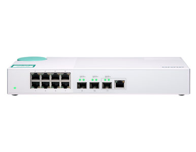 QSW-308-1C-US - QSW-308-1C 8-Port unmanage 1GbE switch. Eight 1GbE NBASE-T ports, Three 10GbE SFP+ with shared one 10GBASE-T por by QNAP