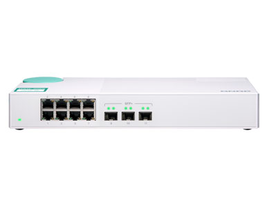 QSW-308S-US - QSW-308S 3-port 10GbE SFP+ and 8-port Gigabit Unmanaged Switch by QNAP
