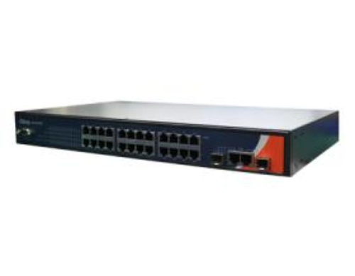 RES-9242GC_EU - Industrial 26-port rack mount managed Ethernet switch with 24x10/100Base-T(X) and 2xgigabit combo, SFP socket, E by ORing Industrial Networking