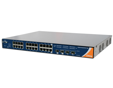 RGPS-92222GCP-NP-LP - Rack-mount 22x PoE+ 10/100/1000TX (RJ-45) + 2x 1000 (SFP) + 2x Gigabit Combo by ORing Industrial Networking