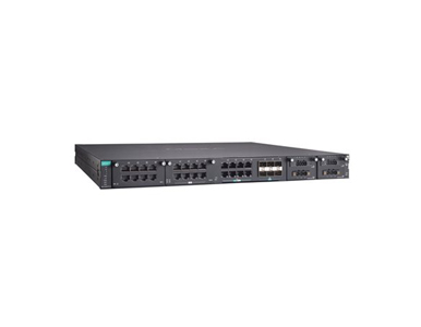 Moxa RKS-G4030-PL-PoE-8QGT-6XGS-T - Layer 2 modular managed Ethernet switch with 8 fixed 2.5G BaseT(X) PoE ports, 6 fixed 10GbE by MOXA