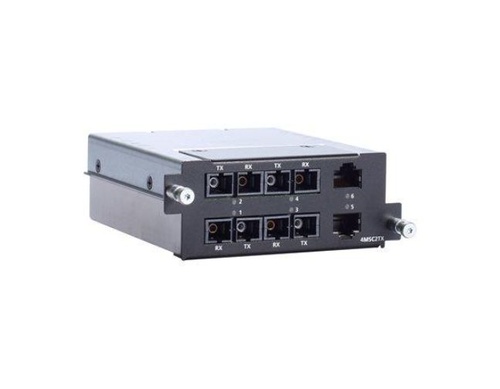 Moxa RM-G4000-4MSC2TX - Fast Ethernet module with 4 multi-mode 100BaseFX ports with SC connectors, 2 10-100BaseT(X) ports by MOXA