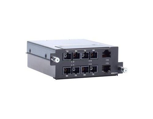 Moxa RM-G4000-4SSC2TX - Fast Ethernet module with 4 single-mode 100BaseFX ports with SC connectors, 2 10-100BaseT(X) ports by MOXA