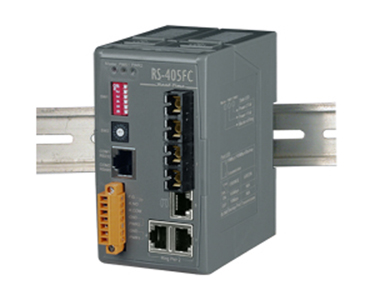 RS-405FC - Multi-mode, SC Connector, 3 port 10/100 Base-T+2 port 100 Base-FX Fiber Real Time Redundant by ICP DAS