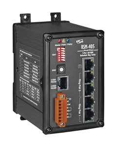 RSM-405 - Industrial Etherent Real Time Redundant Ring Switch, 5 port, Metal Case by ICP DAS