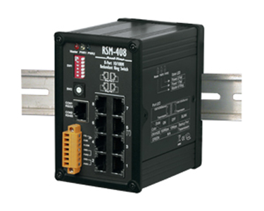 ICP DAS RSM-408 - Industrial Etherent Real Time Redundant Ring Switch, 8 port, Metal Case by ICP DAS