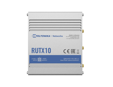 RUTX10000200 - 802.11b/g/n/ac, ARP, BeiDou, DHCP, DLNA, DNS, FTP, Galileo, GNSS, GPS, HTTP, HTTPS, ICMP, IPv4, IPv6, Modubs TCP, by TELTONIKA