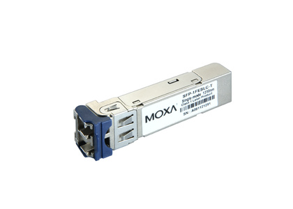 Moxa SFP-1FESLC-T - Small Form Factor pluggable transceiver with  100Base single-mode, LC connector, 40Km,  -40 to 85 Degree C by MOXA