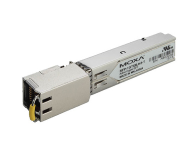 Moxa SFP-1GTXRJ45-T - SFP module with 10/100/1000 Base-T port, RJ-45 Connector, -40~75 Degree C Operation Temperature by MOXA