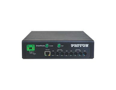 SN4141E/4JS4JO8V/DC - SmartNode Industrial VoIP Gateway, 4 FXS / 4 FXO, 8 VoIP Calls, eSBC upgradeable (SIP b2b UA max. 200 SIP by PATTON
