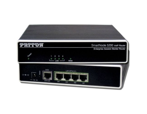 SN5221/4BD/EUI - SmartNode eSBC, 4 SIP Sessions no RTP transcoding (SIP b2b UA) upgradeable (max. 32), 5x Fast Ethernet, X.21 WA by PATTON