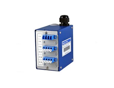 DINSpace SNAP-12LC-SM - SNAP Compact Fiber Patch Panel with 3ea. singlemode LC/LC duplex adapters. by DINSPACE