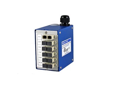 DINSpace SNAP-12SC-MM  - SNAP Compact Fiber Patch Panel with 6ea. multimode SC/SC duplex adapters. by DINSPACE