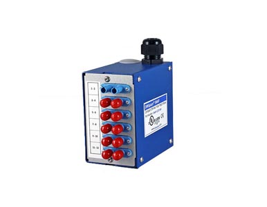 DINSpace SNAP-12ST-SM  - SNAP Compact Fiber Patch Panel with 6ea. singlemode ST/ST duplex fiber adapters. by DINSPACE