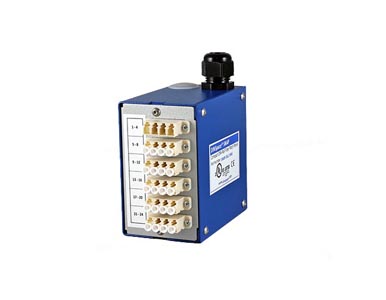 DINSpace SNAP-24LC-MM - SNAP Compact Fiber Patch Panel with 6ea. multimode LC/LC quad fiber adapters. by DINSPACE