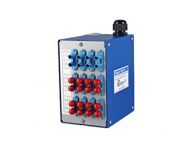 DINSpace SNAPXL-24ST-SC-SM - SNAPXL Compact Fiber Patch Panel with 12ea. singlemode ST/SC duplex fiber adapters. by DINSPACE