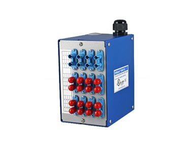 DINSpace SNAPXL-24ST-SM - SNAPXL Compact Fiber Patch Panel with 12ea. singlemode ST/ST duplex fiber adapters. by DINSPACE
