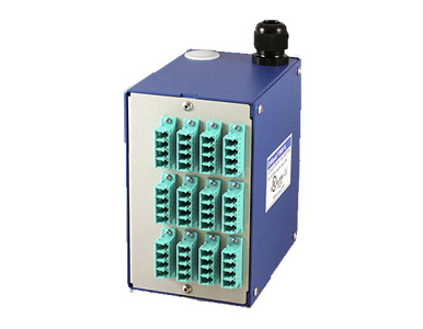 DINSPACE SNAPXL-48LC-MM OM3/OM4 - DINSpace SNAP Compact Fiber Optic Patch Panel with 12ea. Multimode OM3/OM4 Compatible LC/LC Qu by DINSPACE