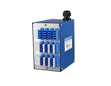 DINSpace SNAPXL-48LC-SM - SNAPXL Compact Fiber Patch Panel with 12ea. singlemode LC/LC quad fiber adapters. by DINSPACE
