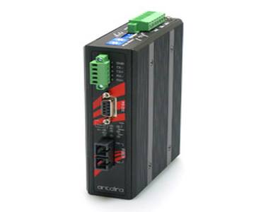 Antaira STF-501C-TM02 - Industrial RS-232/422/485 To Fiber Converter, 2.5KV Isolation, Multi-Mode 2KM, ST Connector,  0C ~ 60C by ANTAIRA