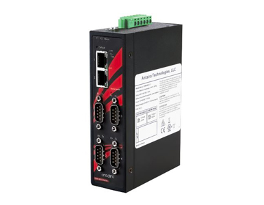 STM-604C - Industrial Modbus TCP (two Ethernet port) to four Serial (232, 422, 485) RTU / ASCII Gateway. by ANTAIRA