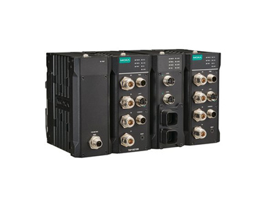 Moxa TAP-M310R-1P2R1S-EU-CT-T - Wi-Fi 6 railway wayside AP/client with two radios and one switch module, one M12 K-coded 110/220 by MOXA