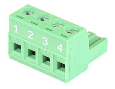 TB-4P-Male - 4-Pin Green Terminal Block for LNX/P-C500, or IMC/P-C1000 Series by ANTAIRA