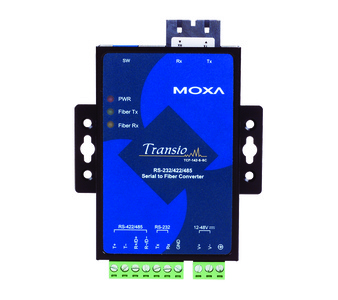 TCF-142-M-SC-T - RS-232/422/485 to Fiber Optic Converter. SC Multi-mode, -40 to 75 Degree C by MOXA