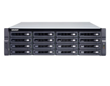 QNAP TDS-16489U-SE1-R2-US - *Discontinued* - 16-bay Dual Processor NAS and iSCSI/ IP-SAN. 3U, SAS 12G, SAS/SATA 6G, 2 x 1GbE, 4 by QNAP
