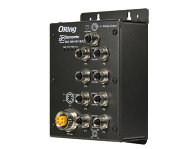 ORing TES-1080-M12-BP2 - EN50155 IP40  8x 10/100TX with M12 connector unmanaged switch  with Bypass Feature by ORing Industrial Networking