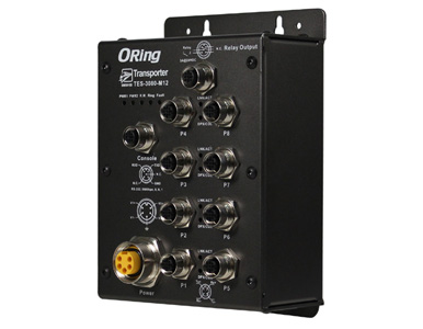 ORing TES-3080-M12 - EN50155 IP40  8 x 10/100TX with M12 connector managed swtich by ORing Industrial Networking