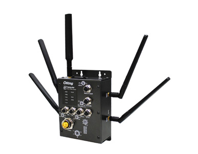 ORing TGAR-1662+-4GS-M12 - EN50155 Dual IEEE 802.11 a/b/g/n 4G/LTE cellular GPS router with 2x10/100/1000Base-T(X), M12 connecto by ORing Industrial Networking