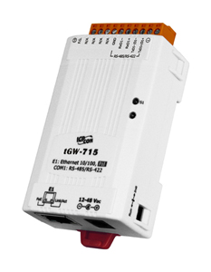 tGW-715 - Modbus TCP to RTU / ASCII gateway, 1 RS 422/485 port by ICP DAS