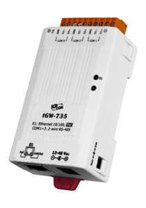 tGW-735i - Modbus TCP to RTU / ASCII gateway, 3 RS 485 ports, with 4KV protection by ICP DAS