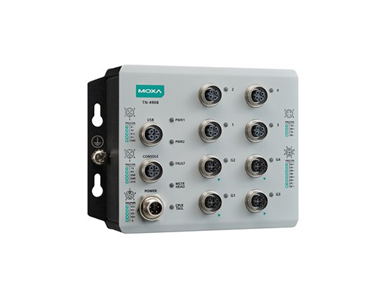 Moxa TN-4908-4GTX-WV-CT-T - 4*FE + 4*GE router, 24 to 110 VDC power input, conformal coating, -40 to 70 operating temperature, I by MOXA