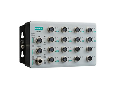Moxa TN-4916-12PoE-4GTX-WV-CT-T - 16 port router includes 12*FE with PoE, and 4*GE , 24 to 110 VDC power input, conformal coatin by MOXA