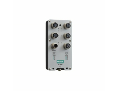 Moxa TN-5305A-WV-T - EN 50155 unmanaged Ethernet switch with 5 10/100BaseT(X) ports, M12 connector, single power input, 24 to 11 by MOXA