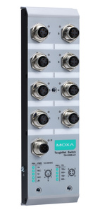 TN-5308-4PoE-48 - Unmanaged Ethernet switch with 8 10/100BaseT(X) ports with M12 connectors, 72/96/110 VDC, 0 to 60 Degree C by MOXA