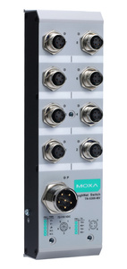 TN-5308-MV - Unmanaged Ethernet switch with 8 10/100BaseT(X) ports with M12 connectors, 72/96/110 VDC, 0 to 60 Degree C by MOXA