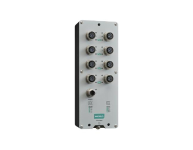 Moxa TN-5308A-WV-T - EN 50155 unmanaged Ethernet switch with 8 10/100BaseT(X) ports, M12 connector, single power input, 24 to 11 by MOXA